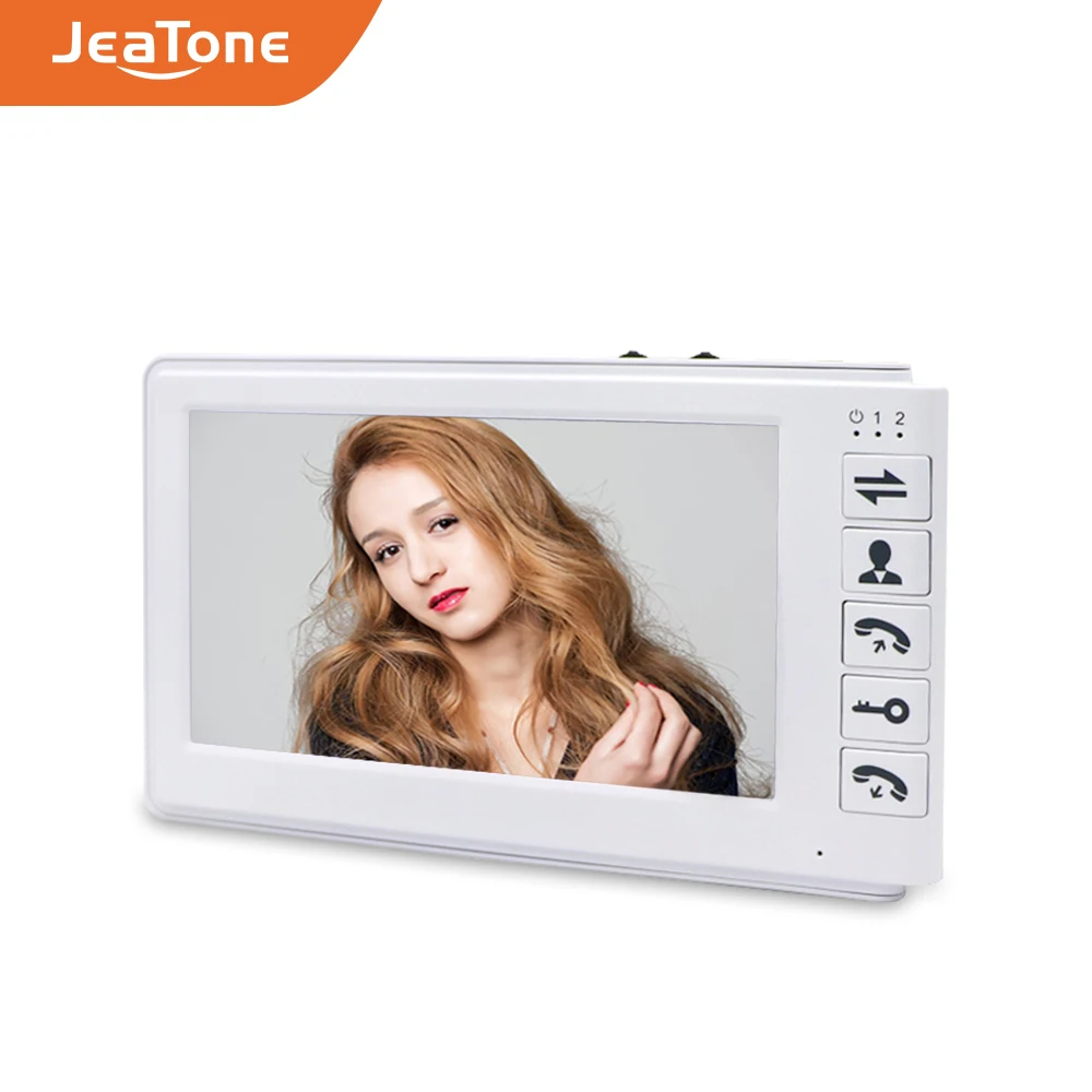 JeaTone 7 дюймов видеодомофон дверной звонок видеоглазок IP65 непромокаемое экранное