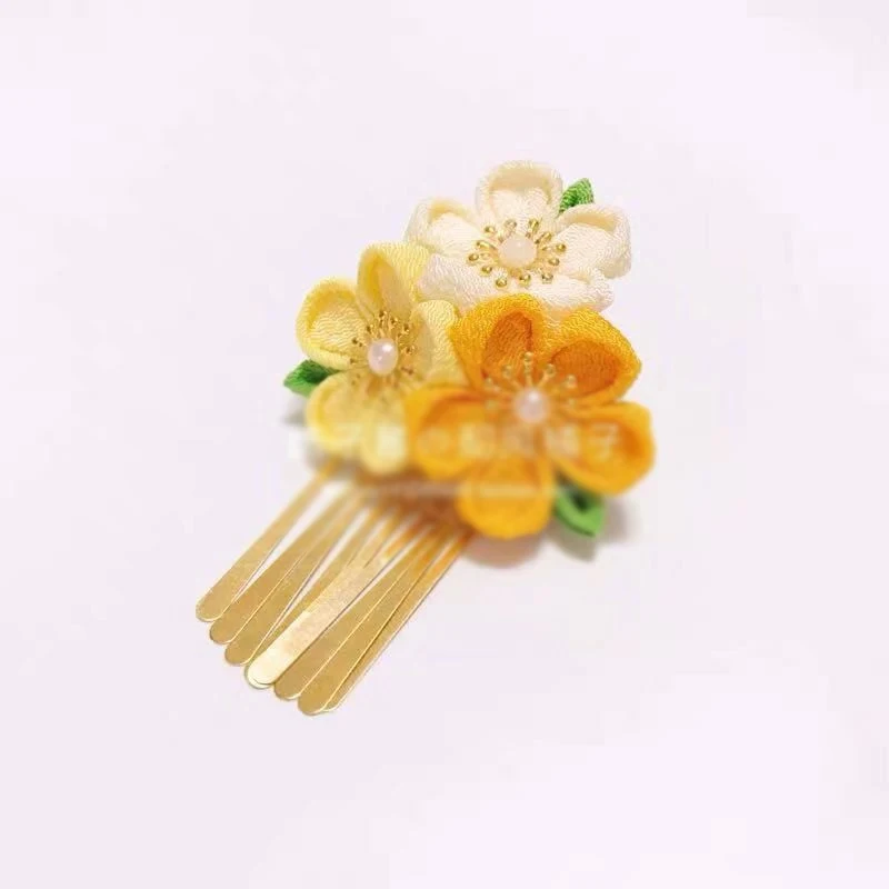 1 шт. оранжевый ручной работы украшение для волос древний японский стиль кисточка