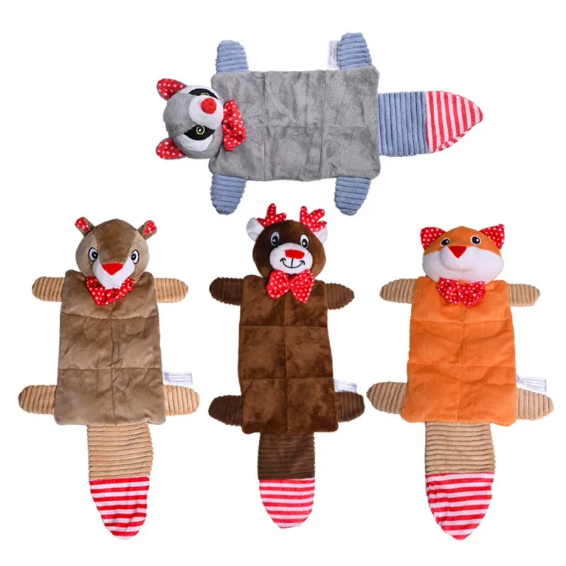

New Style Dogs Squeaky Toys Puppy Play Chew Interactive Dog Toy Cleaning Tooth Plush Animal Products Training Pet Supplies
