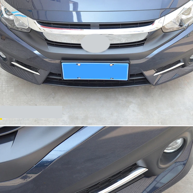 Для Honda Civic 10th 2016 2017 Передняя и лампа заднего противотуманного фонаря Накладка для