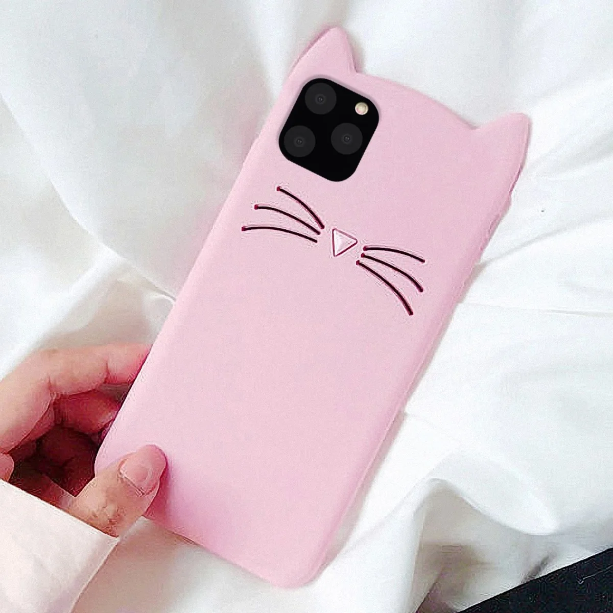 Newest Cute Cat Ear Case for Apple IPhone SE 2020 X XS XR 11 Pro MAX 6 6S 7 8 Plus 5 5S Soft TPU Silicon Back Cover Coque Capa |