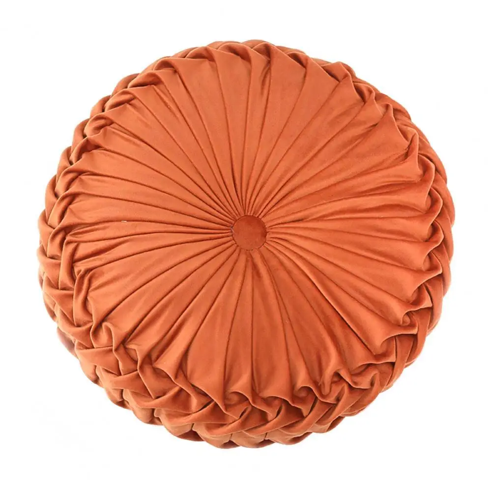 

80% Hot Sale Wheel Seat Cushion Pumpkin Pillow Comfortable Multifunctional Stuffed Fold Pattern Round Wheel Pillow for Kids