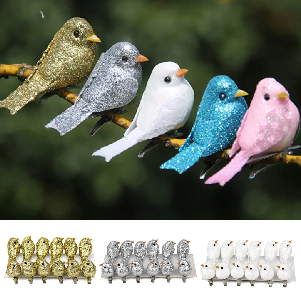 Украшение рождественской елки 12 шт Блеск для сада Искусственный Имитация пены