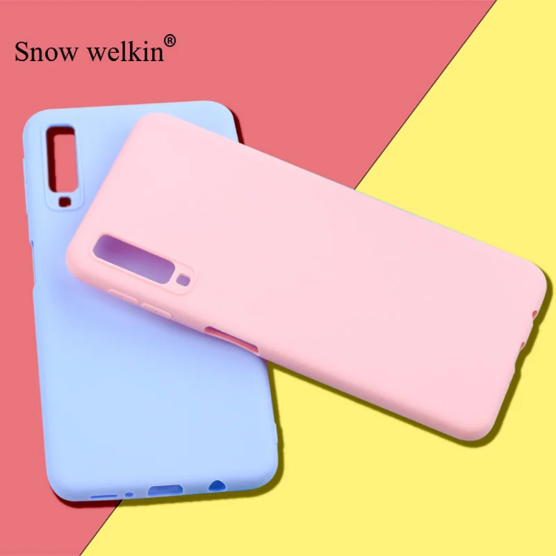 Матовый чехол карамельного цвета из ТПУ для Samsung Galaxy J4 J6 EU A5 2017 J3 J5 J7 A3 A7 A8 A6 S10 S10e Plus