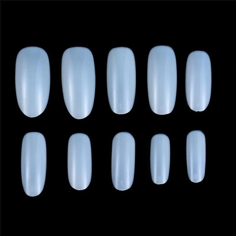 ABS Nail Art High Quality Durable Natural 100 Pieces Boxed Exquisite Strong Fit Woman Lady Oval Nails Full Paste Fake | Красота и