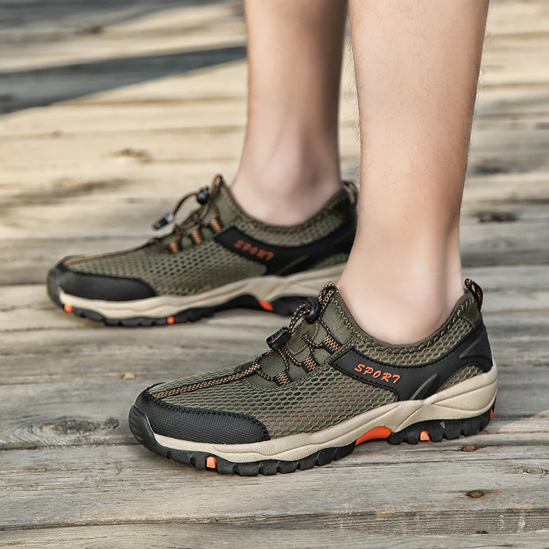 Летняя дышащая мужская обувь Размеры 38-46 Мужская прогулочная для треккинга