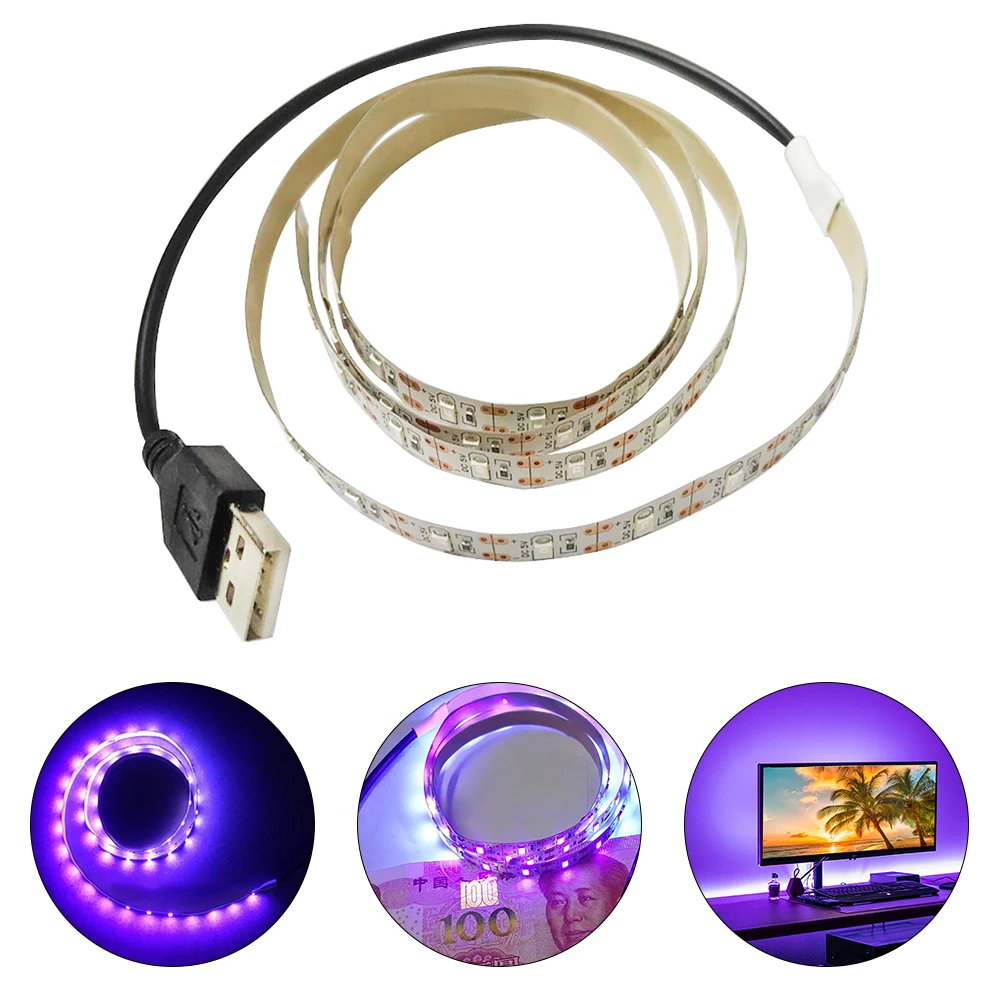 USB 5V анти ultraole лампа ED Диодная лента фиолетовый гибкие светодиодные ленты лампы