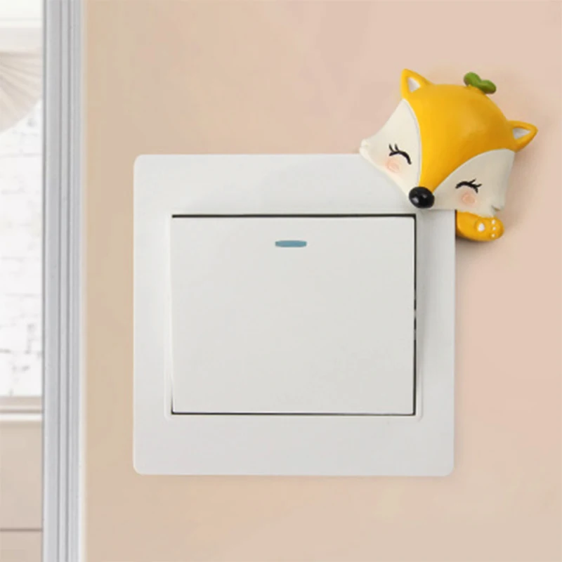 3D световые наклейки на выключатель из смолы стену с милыми мультяшными животными