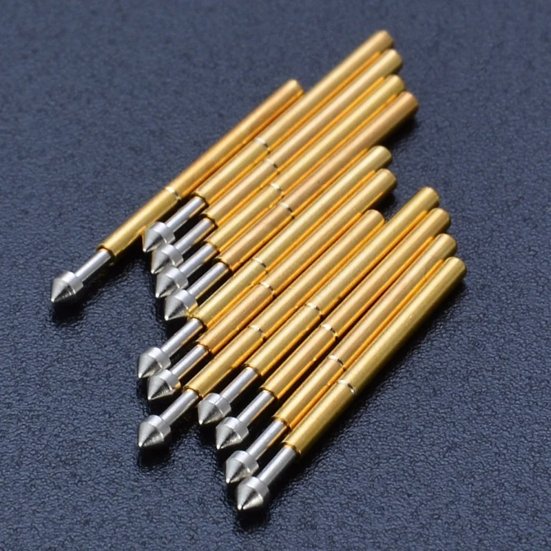 

100Pcs P75-E2 Spring Test Probe Pogo Pin 1.m Conical Head 1.0Mm Thimble