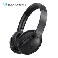 soundpeats active noise cancelling headphones wireless over ear bluetooth headphones 40h playtime comfortable fit clear calls