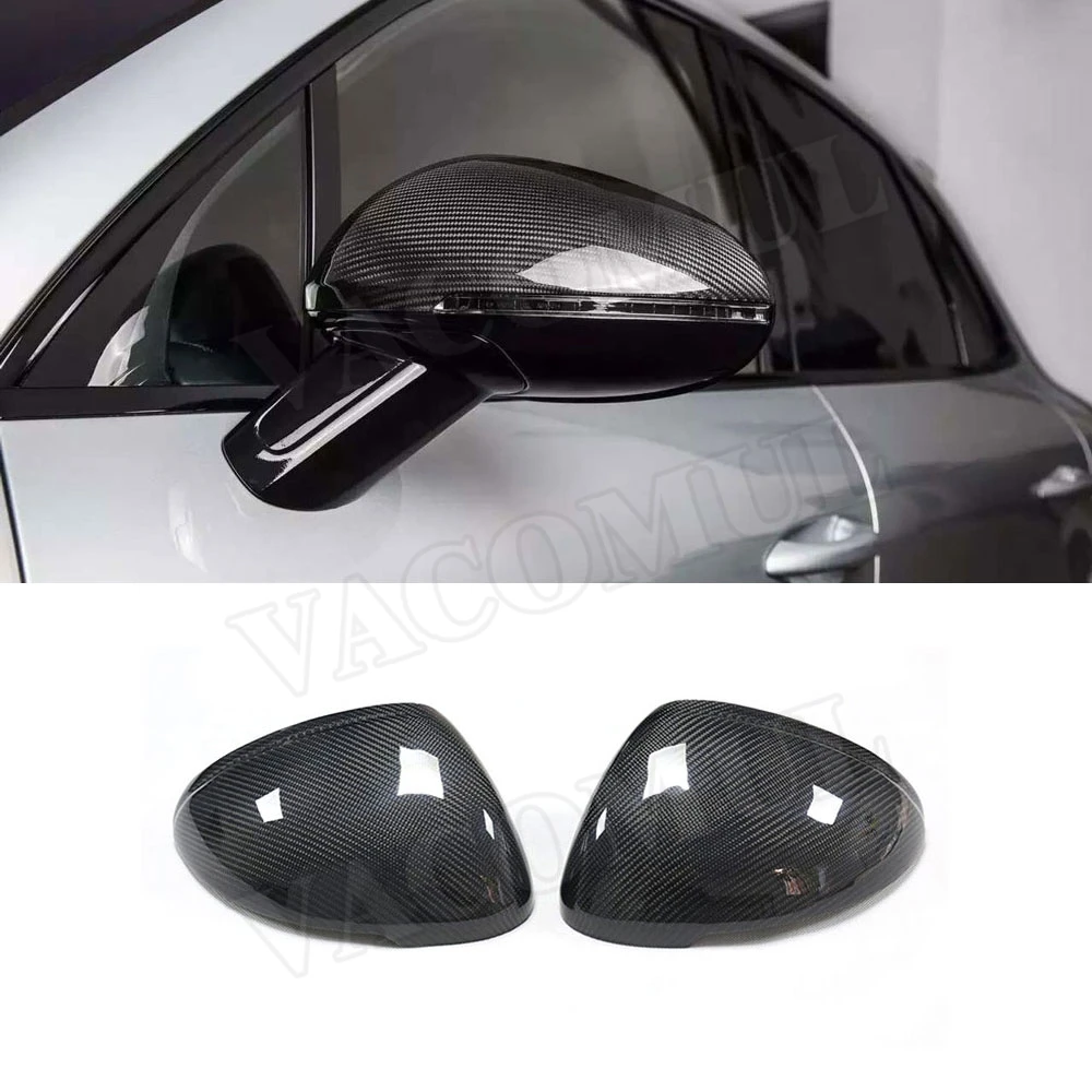 

Carbon Fiber Rearview Mirror Housing Trim Shell Cap Covers for Porsche Macan 2014-2019 Add On Style Sticker