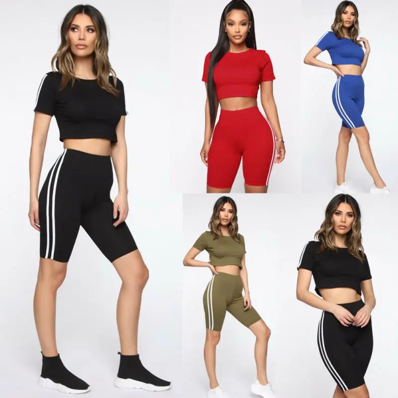 Женский комплект из 2 предметов с шортами повседневные укороченные штаны