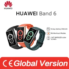 Global Version Huawei Band 6 Smartband Blood Oxygen 1.47 AMOLED Screen Heart Rate Tracker Sleep monitoring Band6 CODE:EOSSAFF7