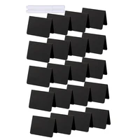 20 pieces mini chalkboard signs a shaped chalkboard tables buffet tags pvc erasable blackboards with white chalk markers