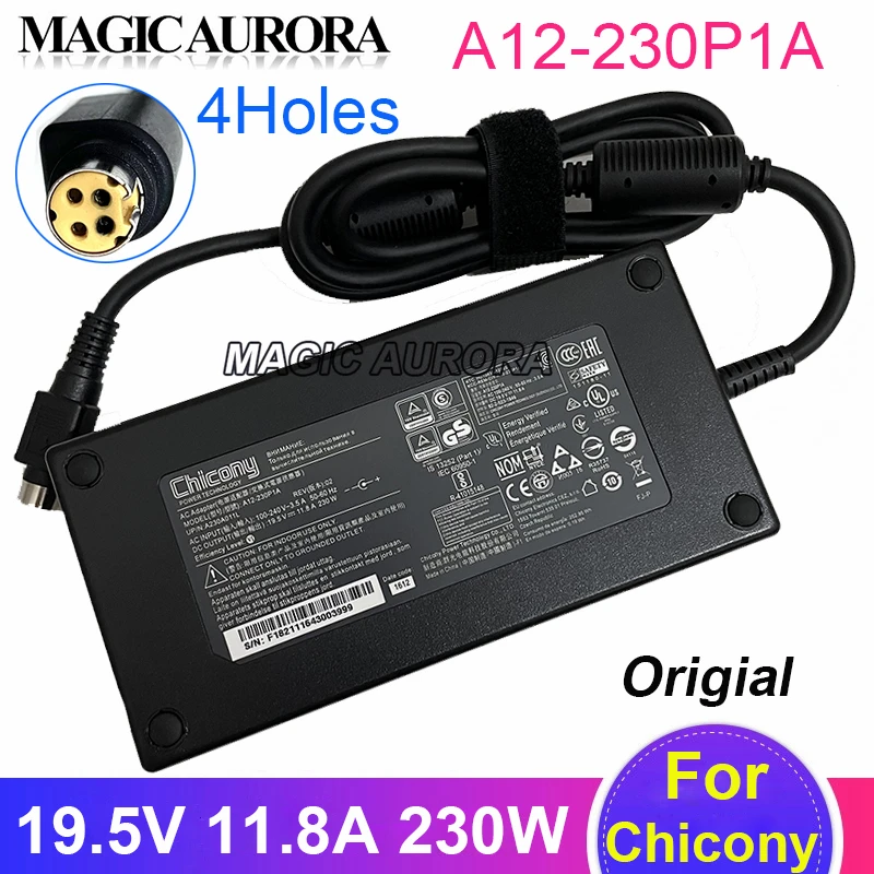 Genuine Adapter For Chicony 19.5V 11.8A 230W A12-230P1A Power Supply Charger For CLEVO Gaming Laptop P770DM P750ZM P775DM P771DM
