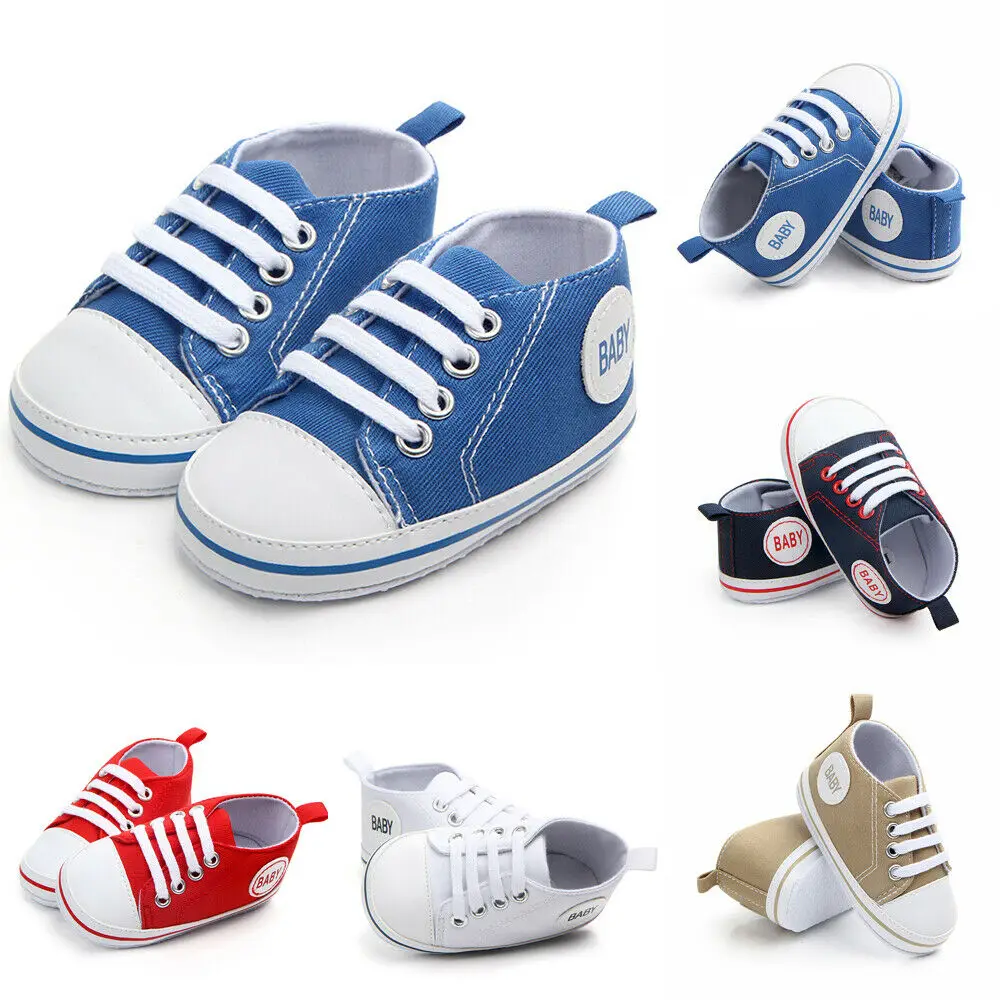 Newborn Baby Boy Girl Pram Shoes Infant Casual Toddler Pre Walker Trainers | Мать и ребенок