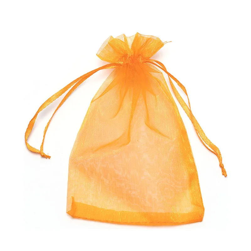 

10/30/50/100Pcs Jewelry Mesh Drawstring Bag For Packaging Earrings Necklace Bracelet Accessories Gift Wholesale 15 Colors 7*9cm