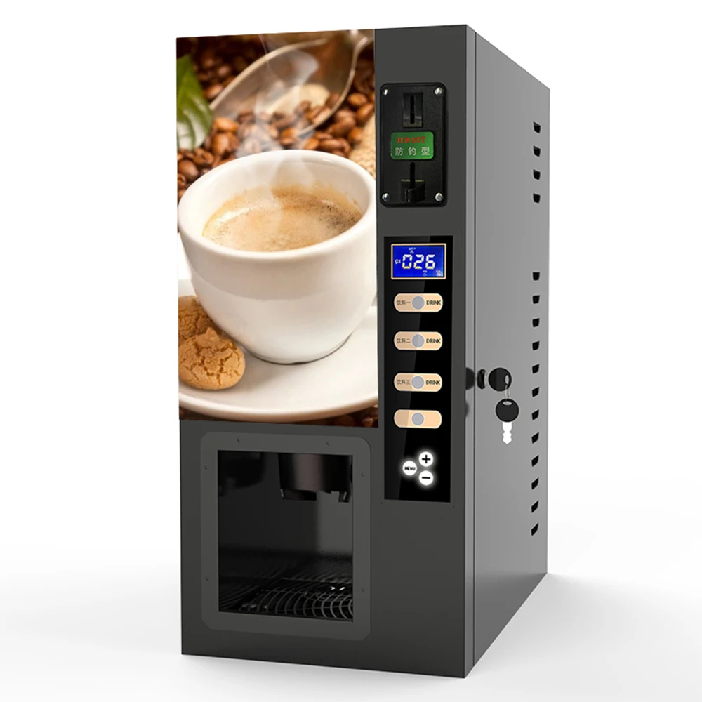 

Commercial Coin Operated Hot Drink Coffee Vending Machine Automatic Milk Tea Instant Coffee Maker Beverage Dispenser GTD203