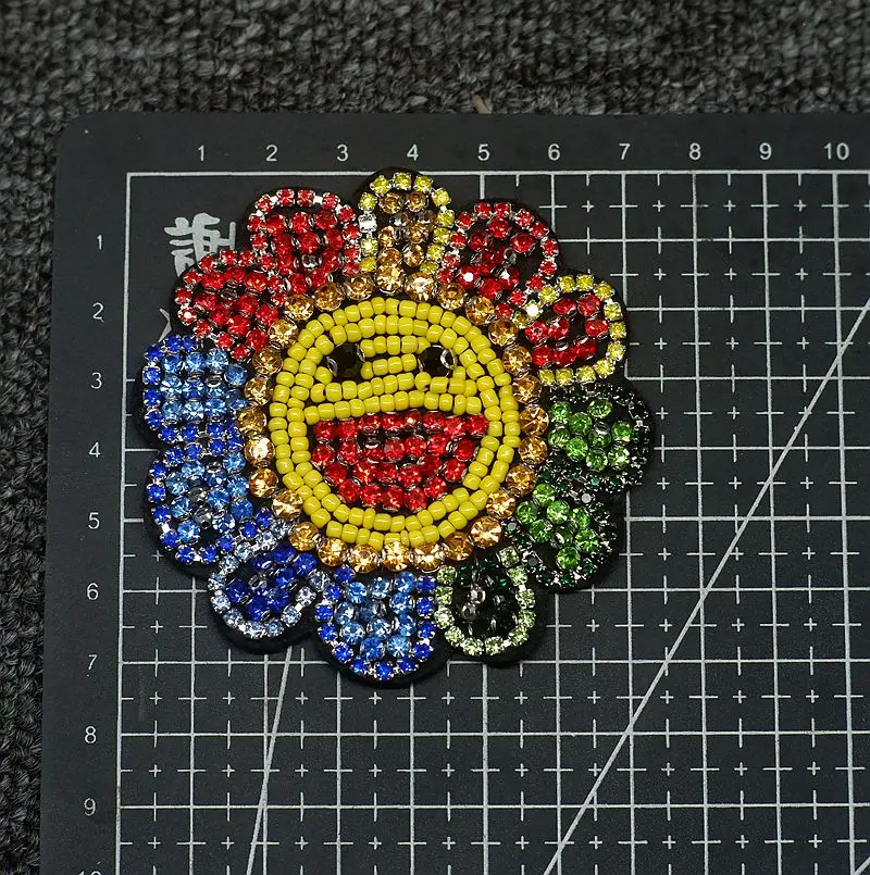 Тканевые 3D наклейки ручной работы с бусинами для сумок аксессуары одежды