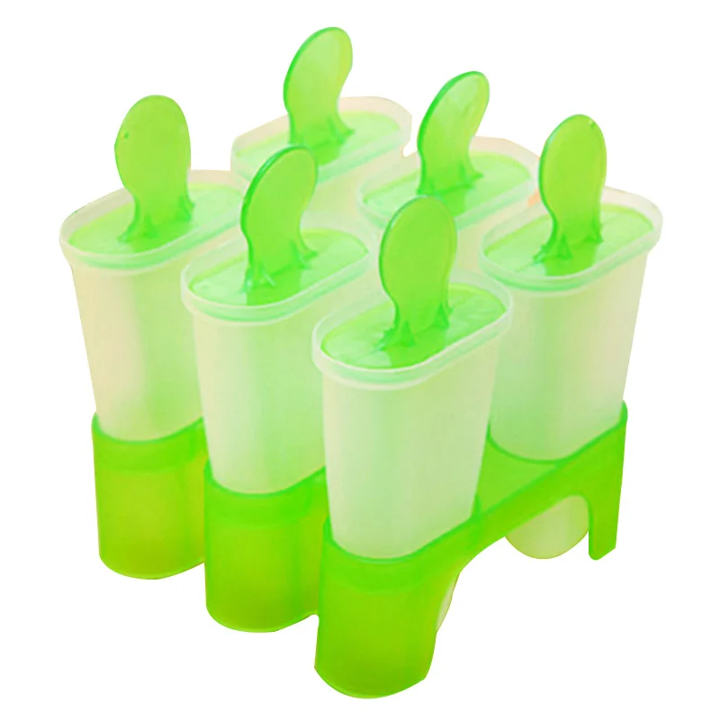 Lolly Mould Tray Pan Kitchen Randomly color 6 Cell Frozen Ice Cube Molds Popsicle Maker DIY Cream Tools Cooking tools |
