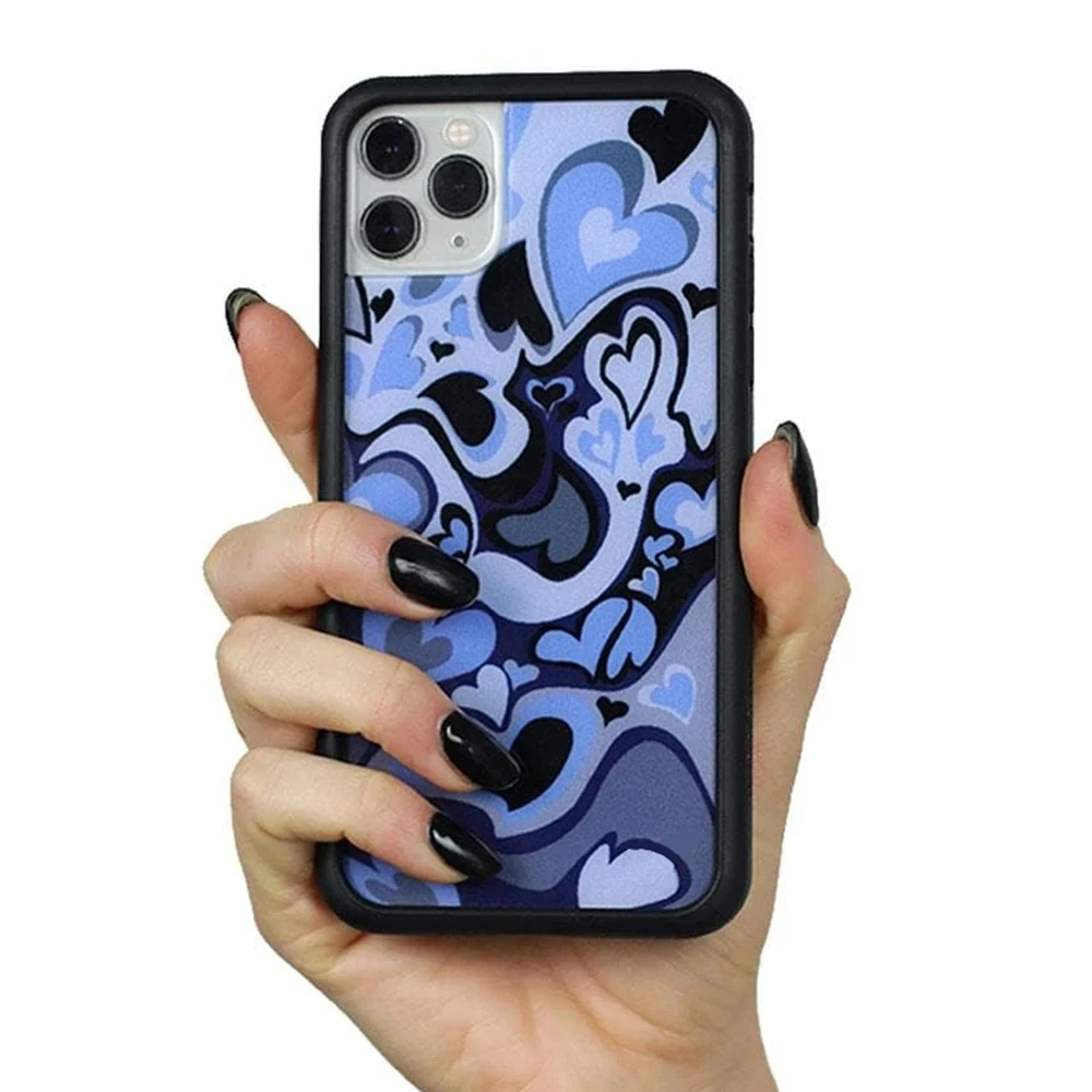 

Deformed love Love Silicone PC+TPU phone case for iphone 6S 7 8 Plus X Xs Max for Apple phone XR 11 12 MINI Pro hard fundas 2021