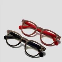 clara vida anti blu ray reading glasses wooden grain retro round frame men women ultralight1 0 1 5 2 0 to 4 0