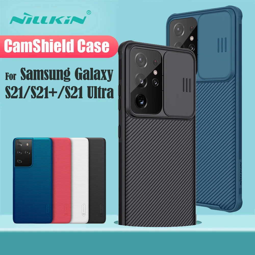 

For Samsung Galaxy S21 Plus S21 Ultra 5G Case NILLKIN CamShield Pro Slide Camera Lens Cover Frosted Case For Samsung S21 S21+