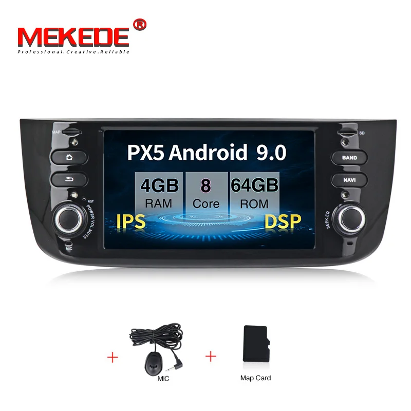 MEKEDE ips DSP Автомагнитола 6,2 дюймов Android 9,0 4+ 64G видео-выход автомобильный dvd-плеер для Fiat/Linea/Punto 2012 - Цвет: 64G CAR DVD