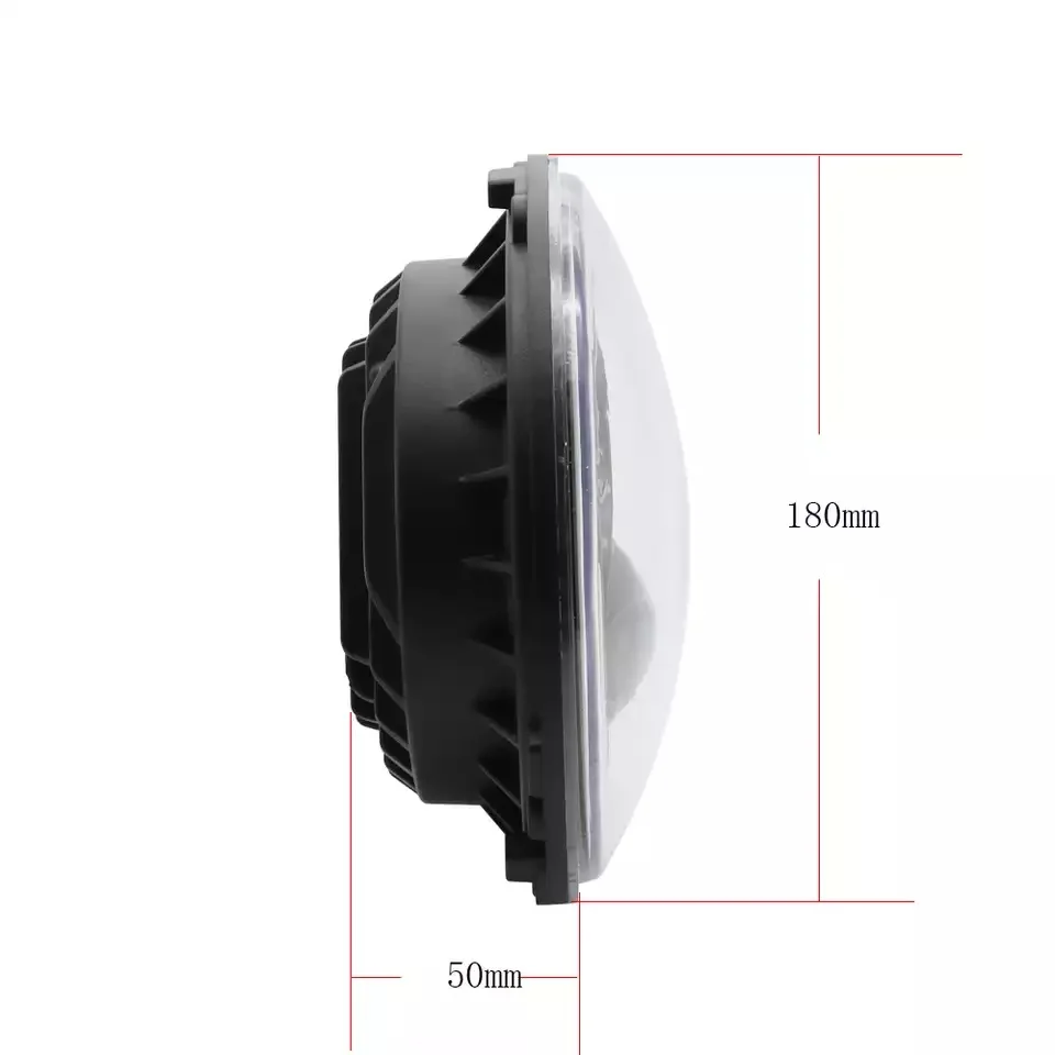 Круглый 7 &quotМотоцикл черный проектор мотор светодиодный светильник лампа