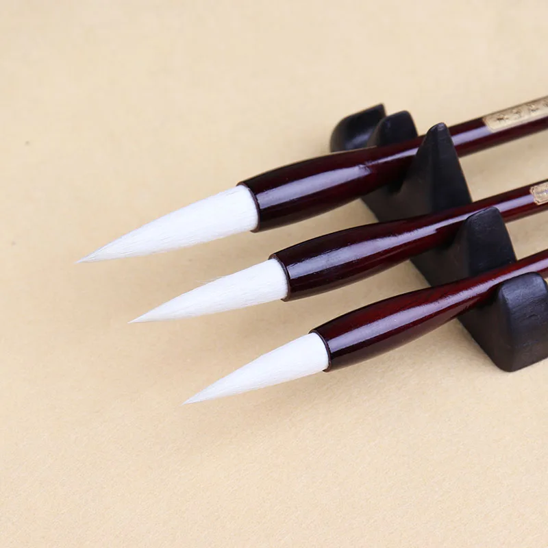 3pcs Weasel Woolen Hair Writing Brushr Beginner Medium Regular Script Calligraphy Chinese Handwriting Practice Craft Supply | Канцтовары