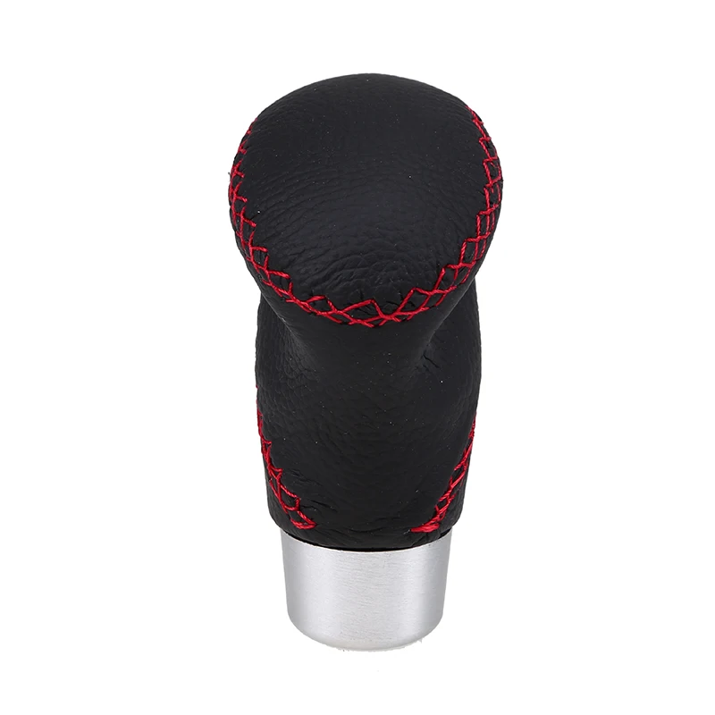 POSSBAY 5 Speed Leather Aluminum Manual Car Gear Shift Knob Shifter Black Automobiles |