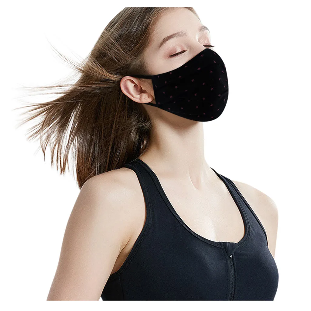 

Unisex Flower Printed Mask Outdoor Mouth Dustproof Washable Reusable Face Mask many style masque funda mascarilla