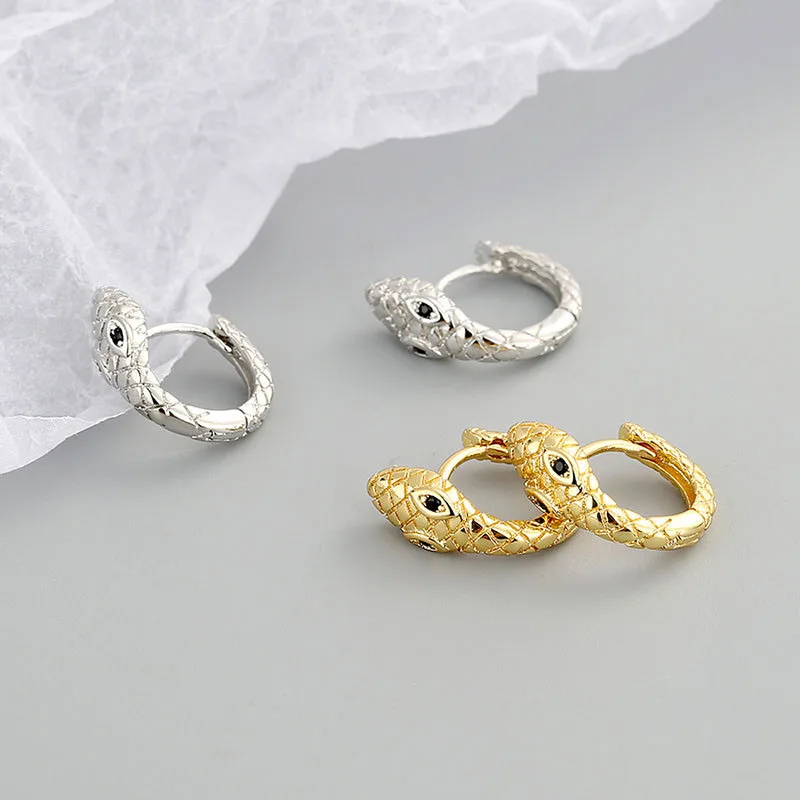 

VJGYHO 925 Sterling Silver Snake Small Hoop Earrings Trending Product 2021 Classic Fashion Jewelry Ear Charm For Women Fine Gift