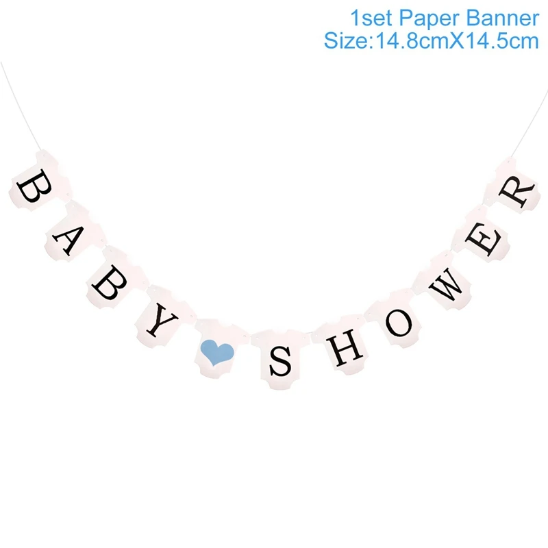 babyshower banner 02 FENGRISE/вечерние украшения в виде слона для мальчиков и девочек, украшения для вечеринки на день рождения, детские голубые и розовые украшения в виде конфет - Цвет: babyshower banner 02