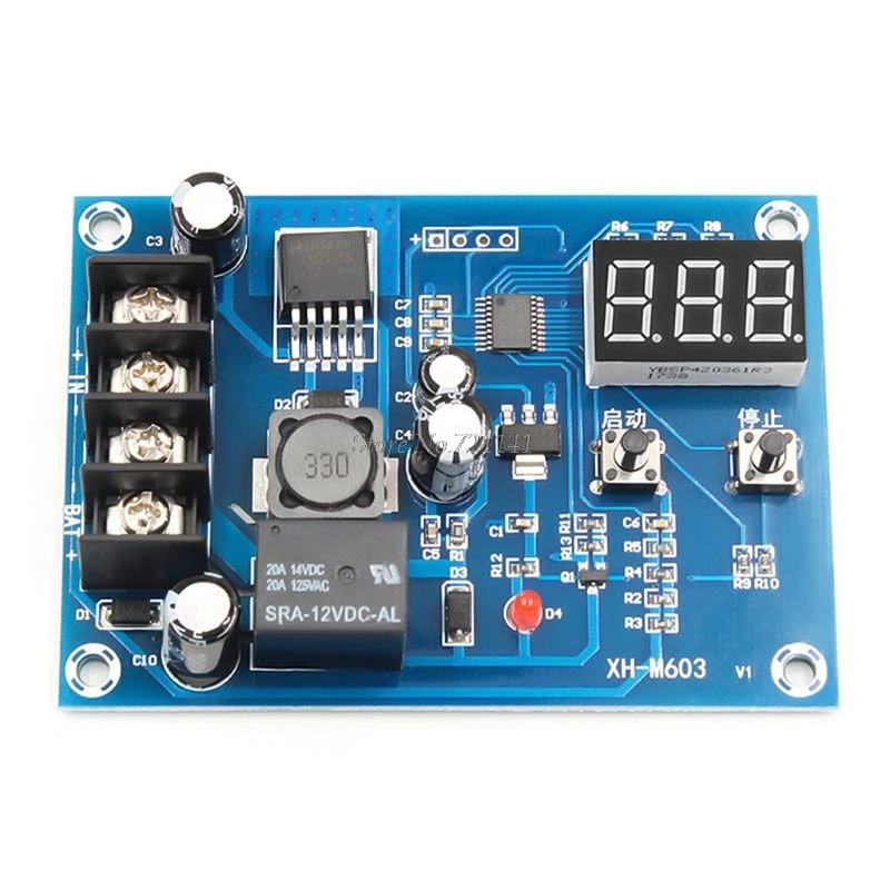 XH-M603 Charging Control Module Digital LED Display Storage Lithium Battery Charger Switch Protection Board 12-24V | Электронные