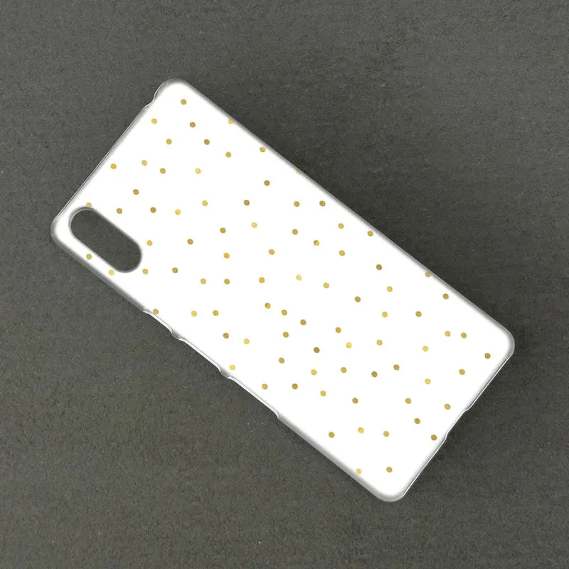 Модный жесткий чехол в горошек для Sony Xperia L1 L2 L3 X XA XA1 XA2 XA3 Ultra 10 Plus E5 XZ XZ1 XZ2 Compact XZ3 XZ5 20