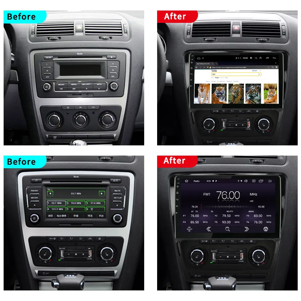 OKNAVI для VW09 Octavia 2008-2013 2G + 32G Android 9 0 мультимедийный Видео Аудио плеер GPS-навигация No 2