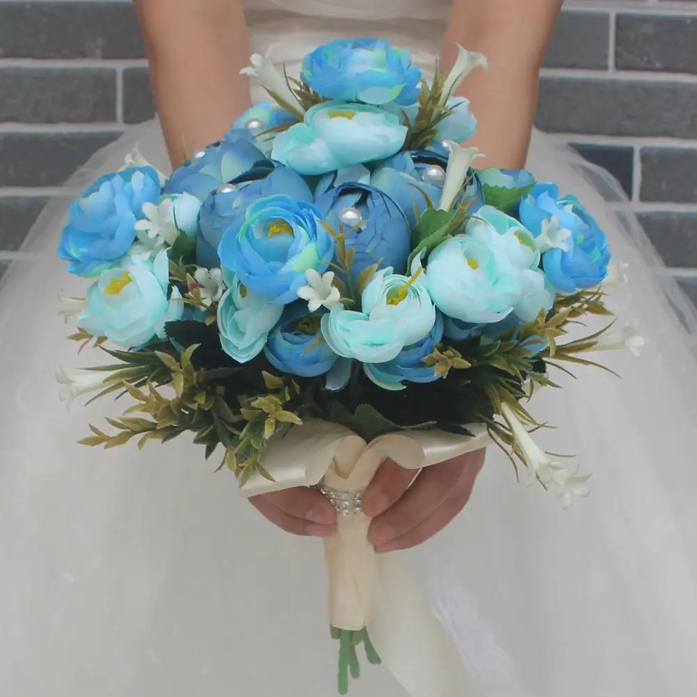 

Rose Bridal Bouquet Artificial Wedding Bouquet Rose Bridesmaid Wedding Accessories Foam Flowers SPH114