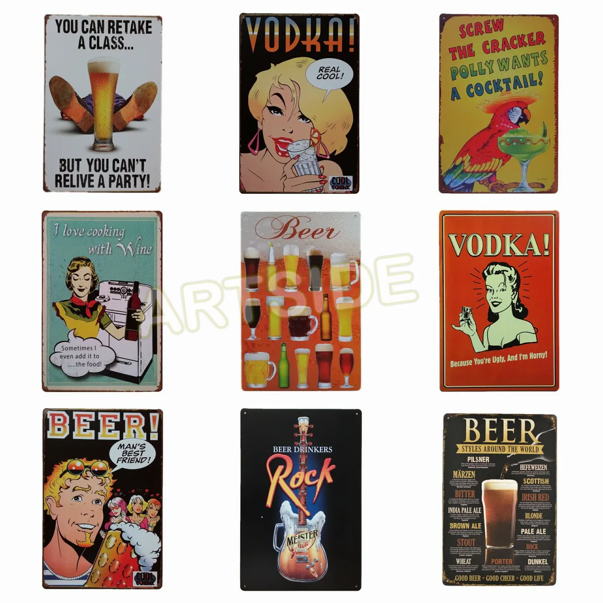 

Vodka Real Cool Metal Tin Sign Wall Decor Bar Pub Tavern Pop Art 20*30cm