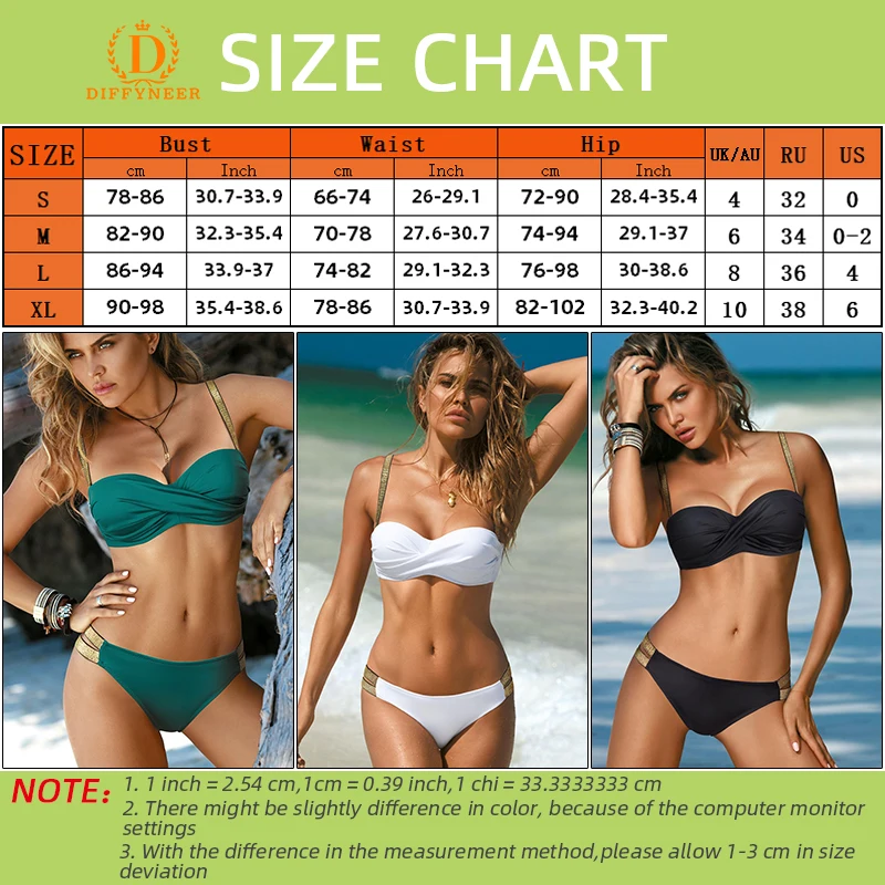 

2021 New Sexy Solid Bikinis Women Swimwear Bandeau Bikini Tanga Two Pieces Swimsuit Female Bathing Swim Suit Push Up Beach Dress