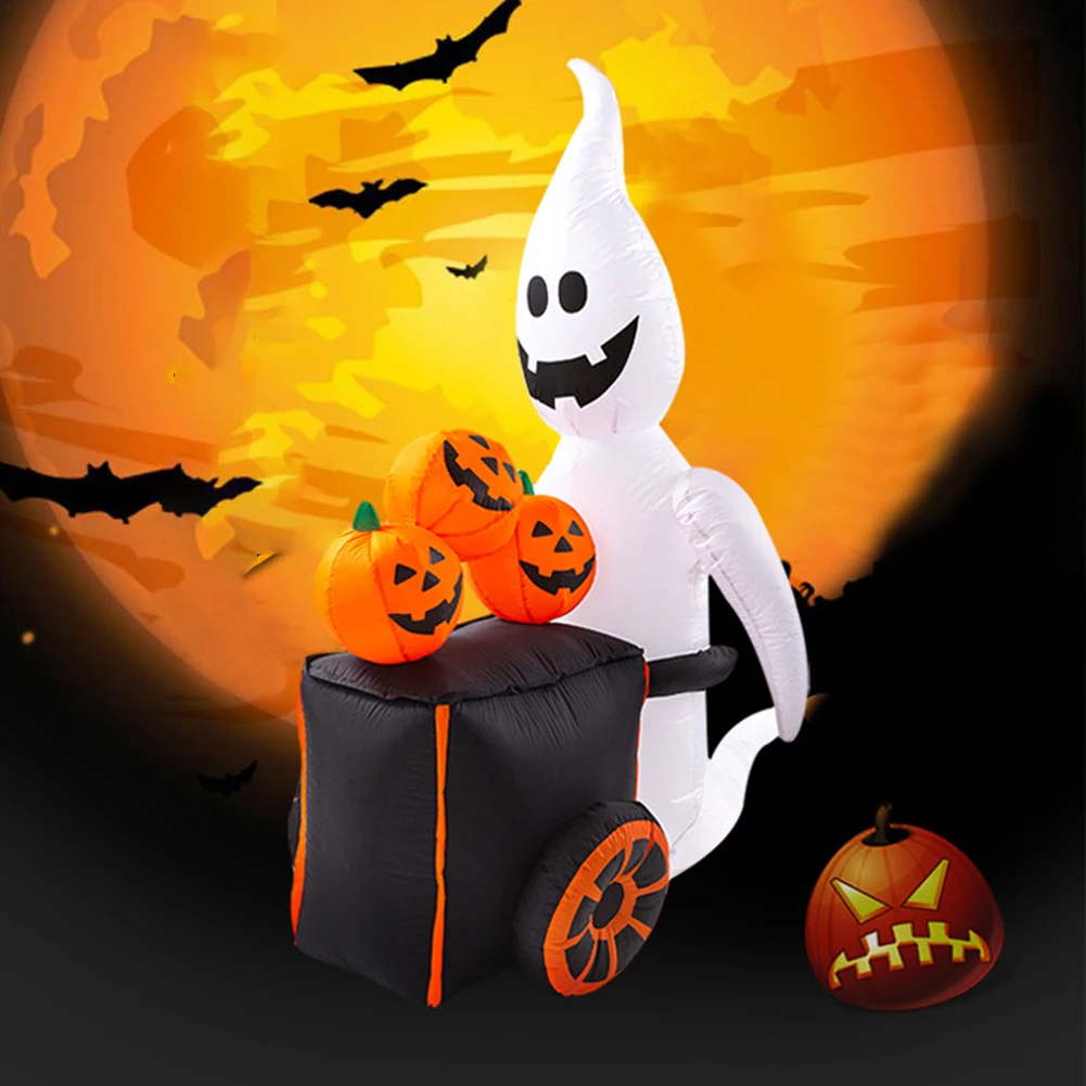 

Led Halloween Horror Inflatable Model White Ghost Light Outdoor Yard Decor Pumpkin Lighted Ghost Air Ball Inflatable Party Toy