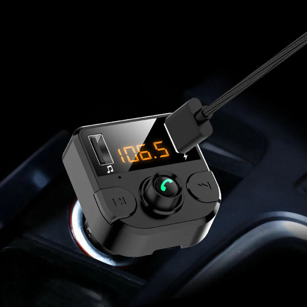Автомобильный 12-24 В BT36B Bluetooth 5 0 автомобильный комплект MP3 плеер fm-передатчик с
