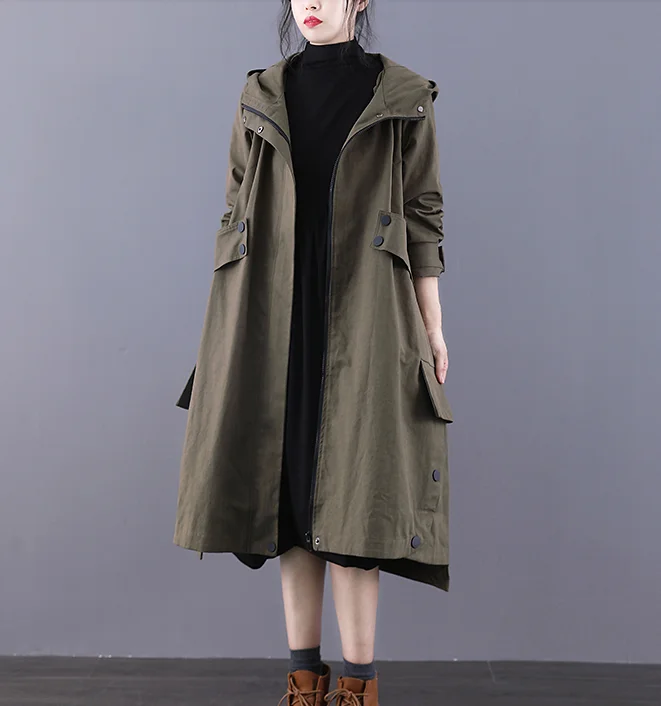 

Hooded Women Casaul Jacket Autumn Jacket Coat