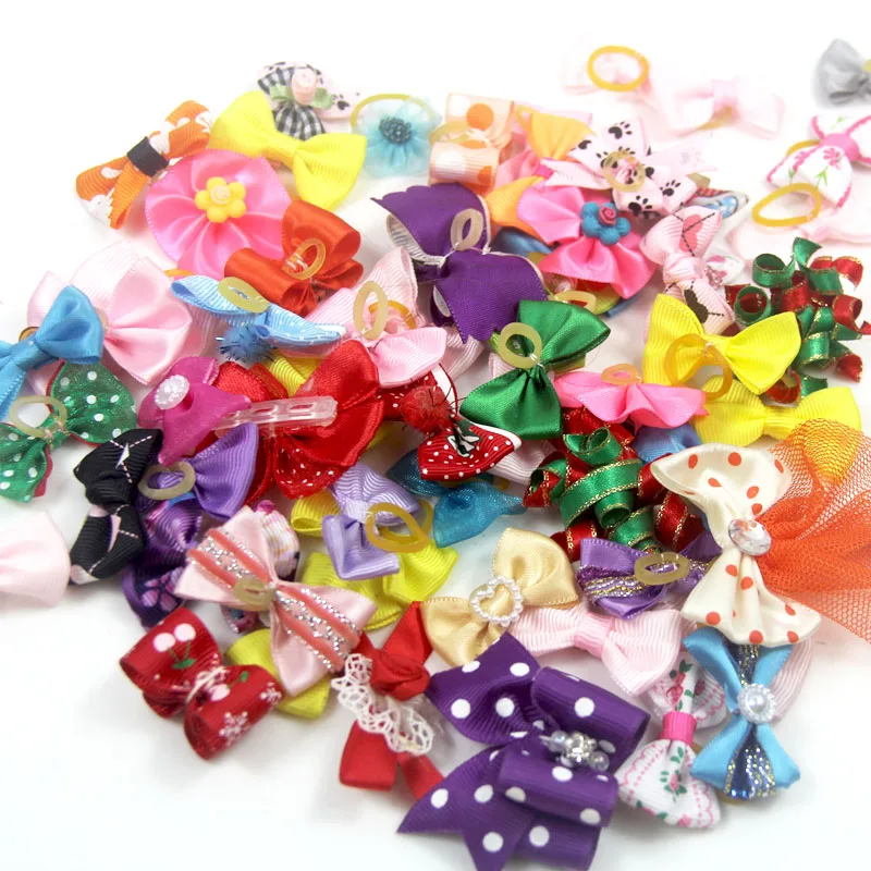 20 шт смешанные цвета заколки для волос резинки ярких цветов Модная Милая Собака