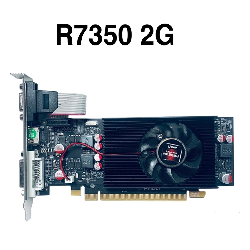 Для ATI Radeon R7 350 2 ГБ/4 ГБ DDR5 128 бит Бесшумная настольная игровая дискретная