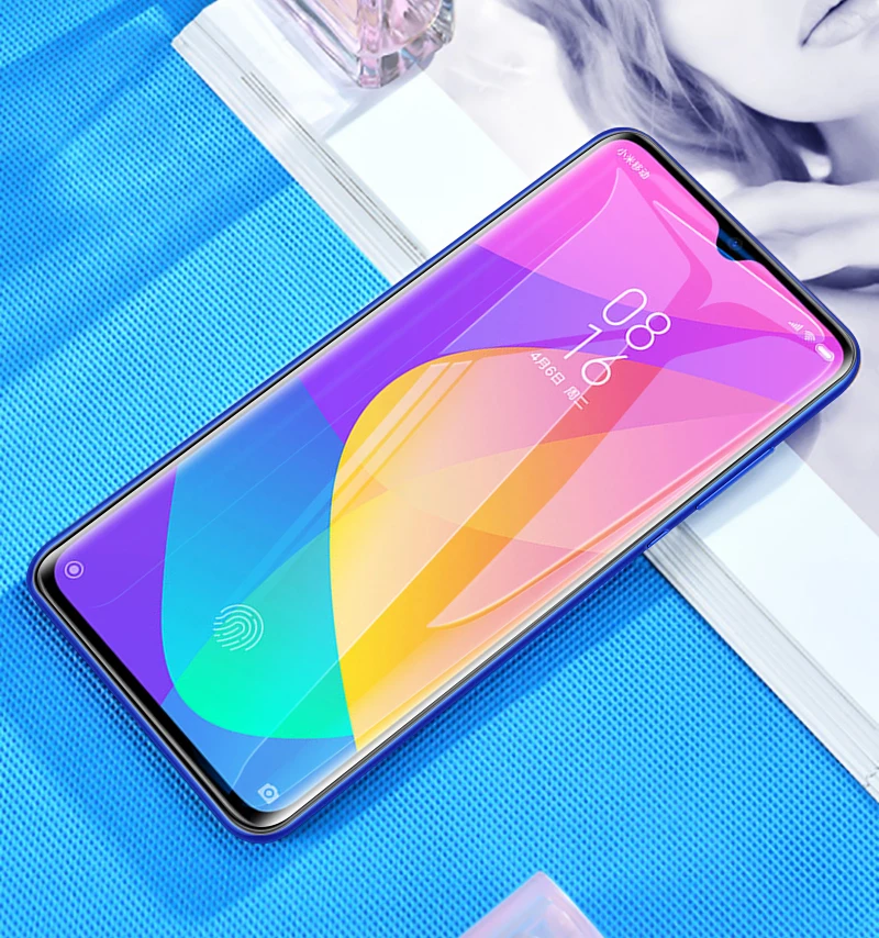 Ультрафиолет с полным клеем, жидкое закаленное стекло для Xiaomi mi CC9 Pro note 10 pro, Защита экрана для redmi note 8, 7, 6, 5 Pro mi 8, 9, SE Lite