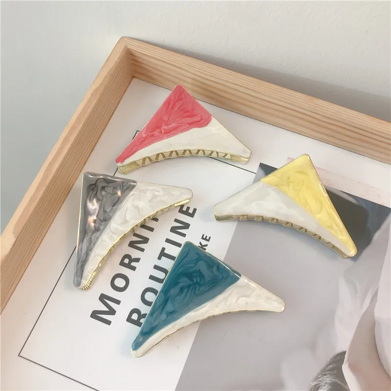 

Металлические заколки для волос, треугольный зажим для волос, женский зажим для волос на хвост, аксессуары для волос для женщин