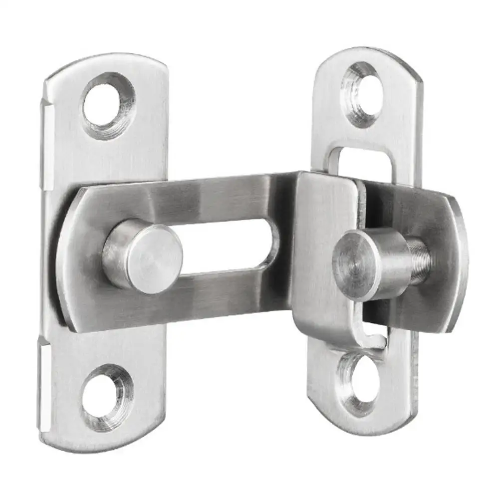 Дверная защелка болт нержавеющая сталь 90 ° ящик шкафа легко монтируется