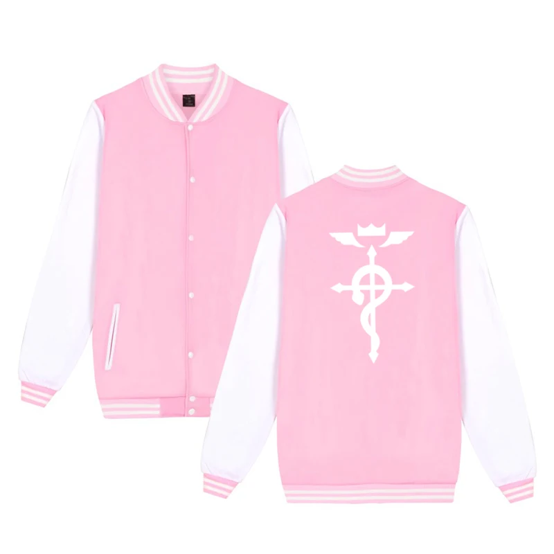

Fullmetal Alchemist New Jacket Couple Fashion Clothes Sweatshirt Unisex Boys Girls Baseball Uniform Casual Jacket Men Women