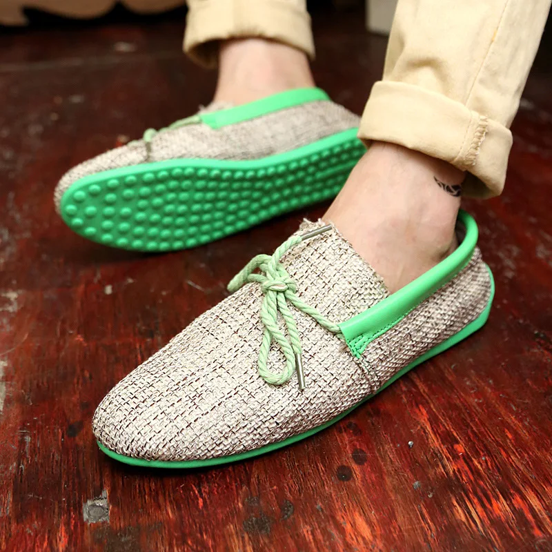 

2019 Fashion Explosion Models Men's Casual Shoes Breathable Woven British Peas Shoes Fashion Set Foot Lazy Men's Shoes